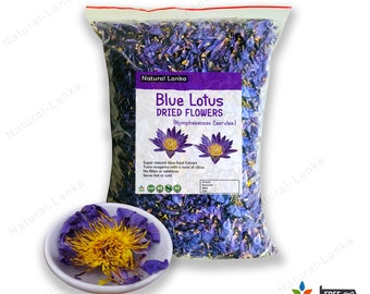 30g Crushed Egyptian Blue Lotus Flowers (Nymphaea Caerulea) 100% Organic ~ Crushed Nymphaea caerulea