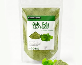 Proszek z liści wąkroty azjatyckiej • Centella asiatica • 100% organiczny, bez dodatków, pestycydów i chemikaliów • Herbata ziołowa