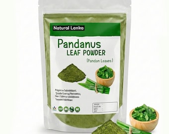 ORGANICZNY Proszek z liści pandanu | Pandan amaryllifolius | Daun pandan | Naturalny - Bez dodatków | Premium ze Sri Lanki