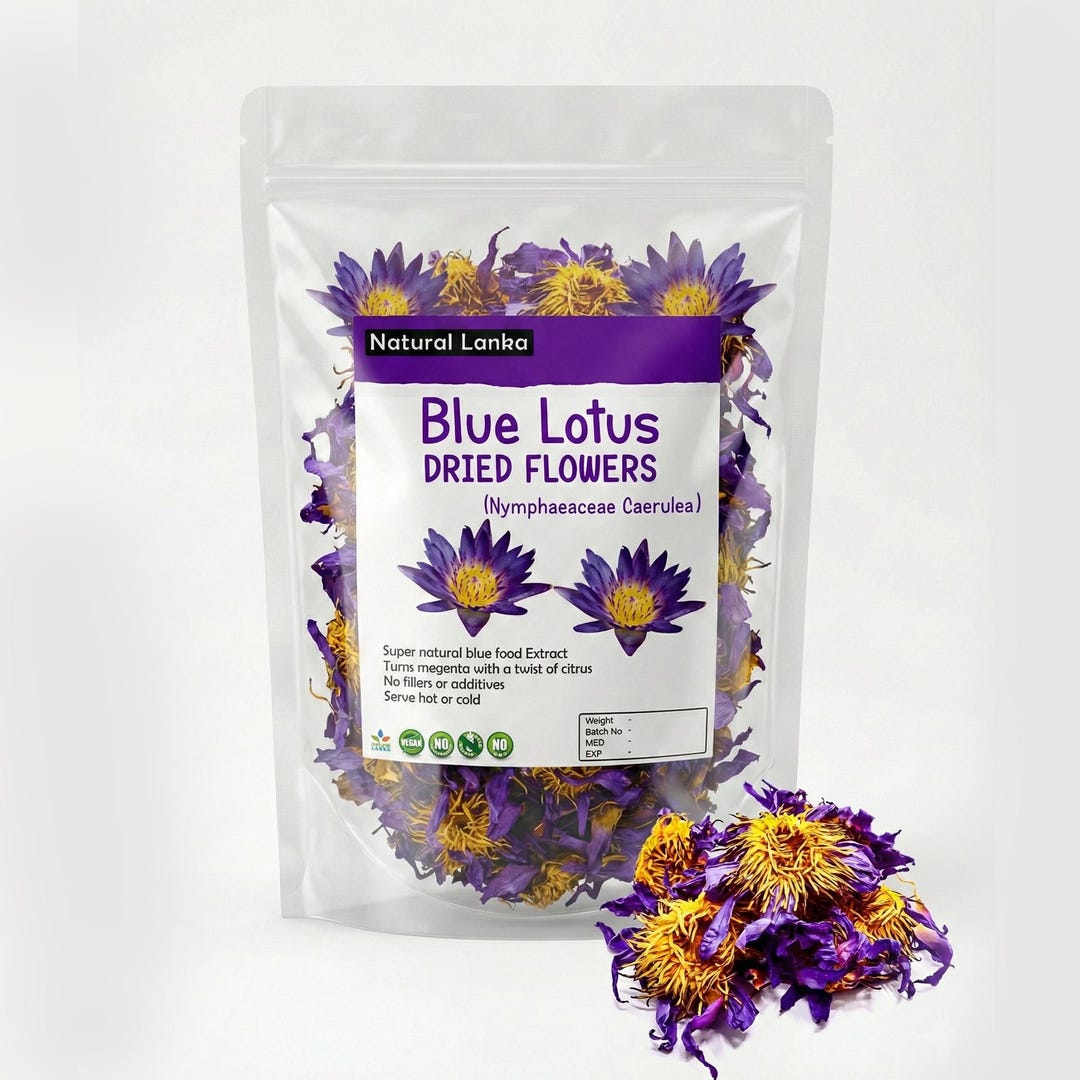 プレミアムオーガニックドライブルーロータスフラワー 1000g