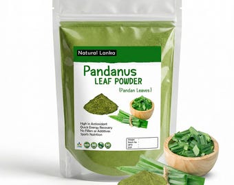 ORGANIC PANDAN Leaf Powder | Pandanus amaryllifolius | Daun pandan | Natural - No additives | Premium from Sri Lanka