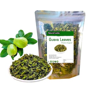 Dried Guava Leaves, 100% Organic Cut & Shifted Guava leaf, Psidium Guajava Leaf, Natural Pure Guava Leaves