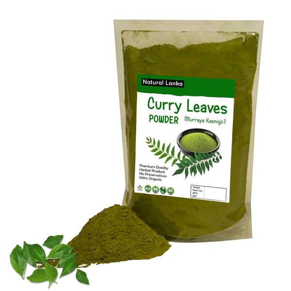 Organic CURRY LEAVES POWDER - Ground Curry Leaf from Sri Lanka