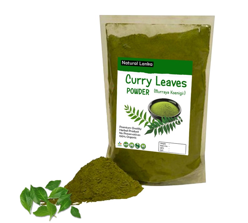 Organic CURRY LEAVES POWDER Ground Curry Leaf from Sri Lanka image 1