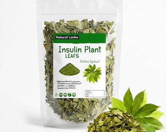 Organic Insulin Plant Leaves Cut & Sifted – Costus Igneus Herbal Tea – Dried Spiral Flag Leaf – 100% Natural Herb