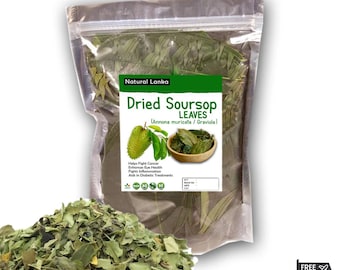 Organic Soursop Leaves Cuts (Guanábana, Graviola or Guyabano) - Crushed / Dried / Tea
