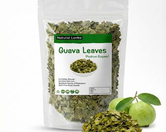 Dried Guava Leaves, 100% Organic Cut & Shifted Guava leaf, Psidium Guajava Leaf, Natural Pure Guava Leaves