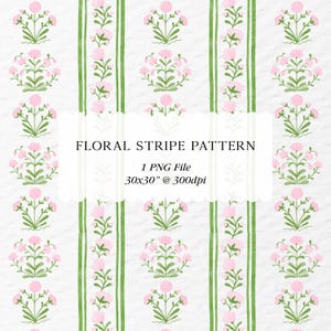 Grandmillennial grün Streifen rosa Blumen Aquarell Clipart Cottagecore Tapete Rapport Kunstwerk Hochzeit Clipart Digital Paper