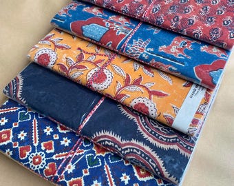 Cuaderno de tela hecho a mano - 10 x 7, tela estampada a mano, diseño bohemio, papel liso, cuaderno para escribir, regalo para artistas