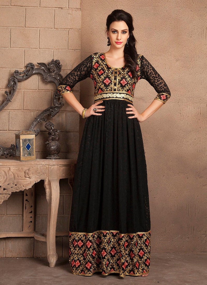 Black and Gold Color Dubai Style Islamic Dress for women moroccan caftan african wedding takchita dresses
