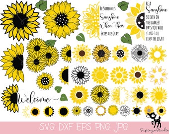 Free Free 346 Realistic Sunflower Cricut Sunflower Svg SVG PNG EPS DXF File