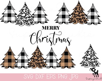 9 Buffalo Plaid Cheetah Tree Svg,Merry Christmas Svg,Christmas Tree Svg,Xmas Tree Svg,Instant Download,Digital Svg,Cricut,Silhouette