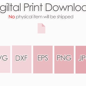 K&ouml;nnte beinhalten: Digitaler Druck zum Download in den Formaten SVG, DXF, EPS, PNG und JPG. Es wird kein physischer Artikel versandt.