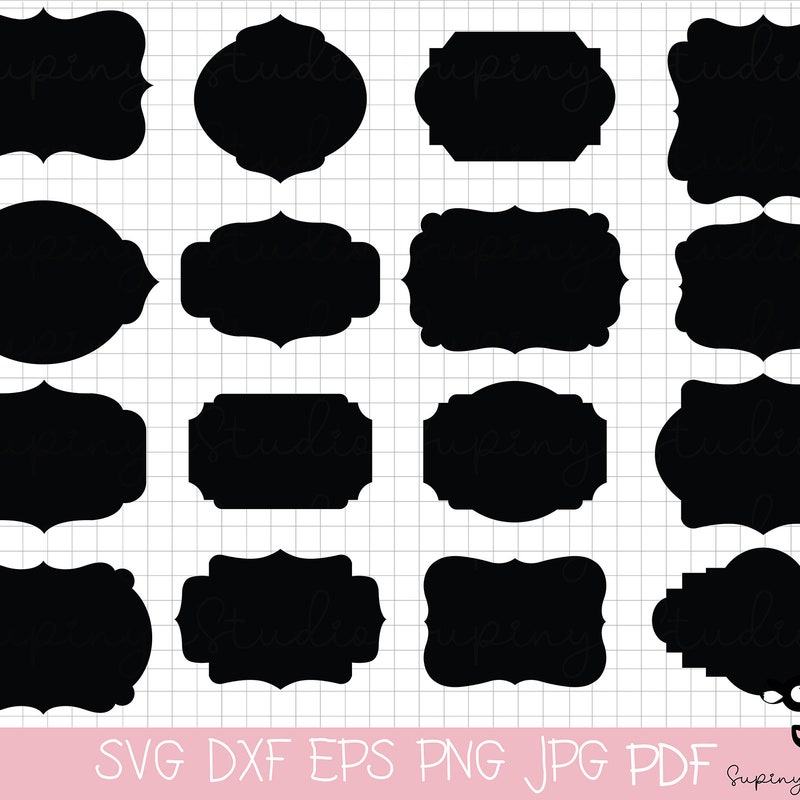 Fancy Plaque Shape Svg - Etsy