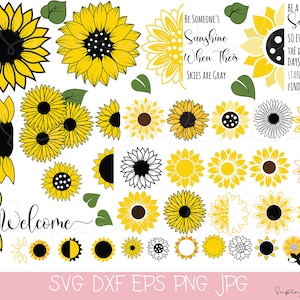 Sunflower SVG Cricut Sunflowersunflower Clipartsunflower - Etsy