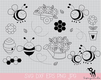 Bee SVG Bee Bundle Honey Honeycomb Bee Files For Cricut Bee Clip Art Bumblebee Svg Honey Bee png
