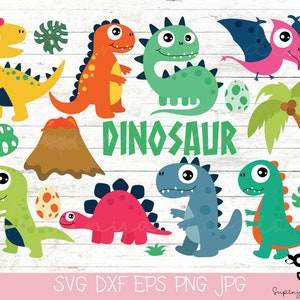 Dinosaur Big Bundle Pack, Dinosaur SVG, Dinosaurs Clipart, Svg Files, T-Rex SVG, Dinosaur Cut Files 8 PCS