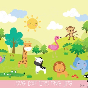 Jungle Animals SVG Safari Animals Svgjungle Friends Svgzoo - Etsy