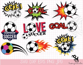 9 Soccer Ball Instant Download SVG,Soccer ball Silhouette Cut File  Digital Download