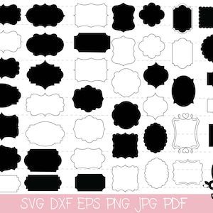 44 Ornate Label & Frame SVG Bundle | Vintage Decorative Clipart | Digital Borders for Cricut  Silhouette