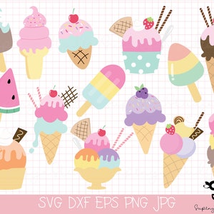 Sweet Ice Cream SVG ,Ice Cream Cone svg, Cute summer clipart,Dessert,Food clipart,Party Make your won ice cream clipart   Instant download