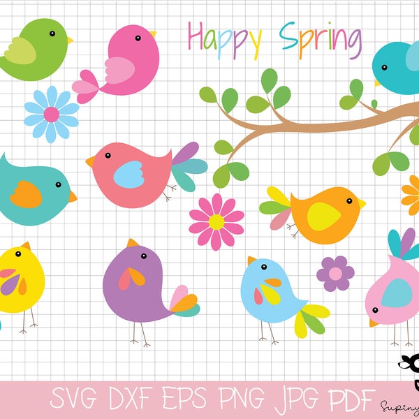 Birds svg, Bird Svg Bundle, Birds Svg, Bird Silhouette Svg, Love Birds Svg, animals, colorful birds svg, birds print file, printable svg