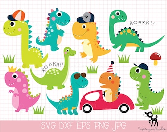 Dinosaur Big Bundle  Pack, Dinosaur SVG, Dinosaurs Clipart, Svg Files, T-Rex SVG, Dinosaur Cut Files 9 PCS