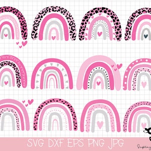 12 Rainbow SVG,Leopard,Cheeta svg, Boho Rainbow svg,Pastel rainbow,Rainbow clipart,Nersury,Commercial use,Vector Digital,Instant download