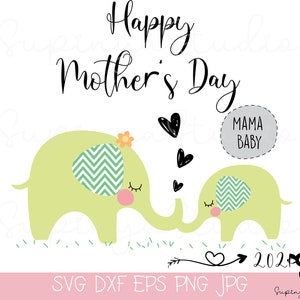 First Mother&#39;s Day  Elephant SVG File,Personalized First mothers Day Gift From Baby Boy (or Girl) | 1st Mother&#39;s Day Gift