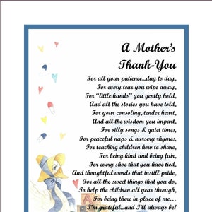 Thank You To Pre-School Teacher, DIGITAL DOWNLOAD, Thank You Gift For Nursery School  Daycare Teacher, Daycare Provider Poem Gift Print ,
