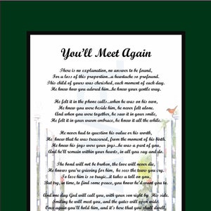 Memorial del Hijo, Pérdida del Hijo, DESCARGA DIGITAL - Muerte del Hijo, Poema Impreso de Conmemoración por el Duelo del Hijo, Pérdida de un Hijo, Regalo Funerario de Condolencias para el Hijo,