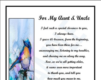 Aunt Uncle Verse - Etsy