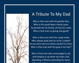 Details about   Personalised Dad Fathers Day Gift Birthday From Daughter Poem Print ONLY 