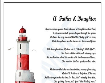 Father Daughter Poem, DIGITAL DOWNLOAD, Father Daughter Print, Father Daughter Gift, Father Daughter Bond, Father's 70th 75th 80th Birthday,