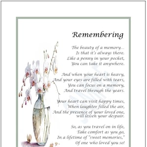 Son Daughter Memorial Poem, DIGITAL DOWNLOAD, Bereavement Sympathy Remembrance  Poem, Loss of Mother Father, Loss Death  of Husband Wife,