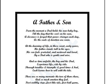 Dad Poem, DIGITAL DOWNLOAD, Sentimental Dad Gift Present, Father's Day Gift For Dad,  Dad Father Verse Print, Dad Father 65th 70th Birthday,