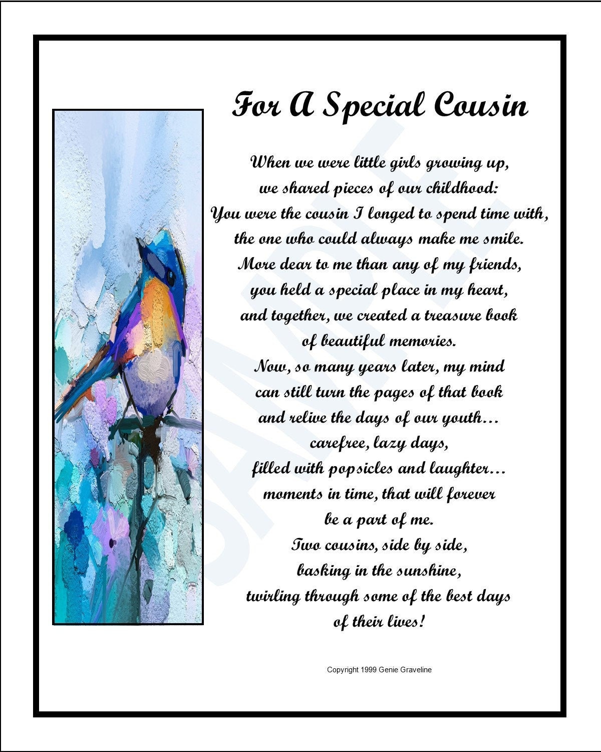 Interesting A Poem For A Cousin Photos