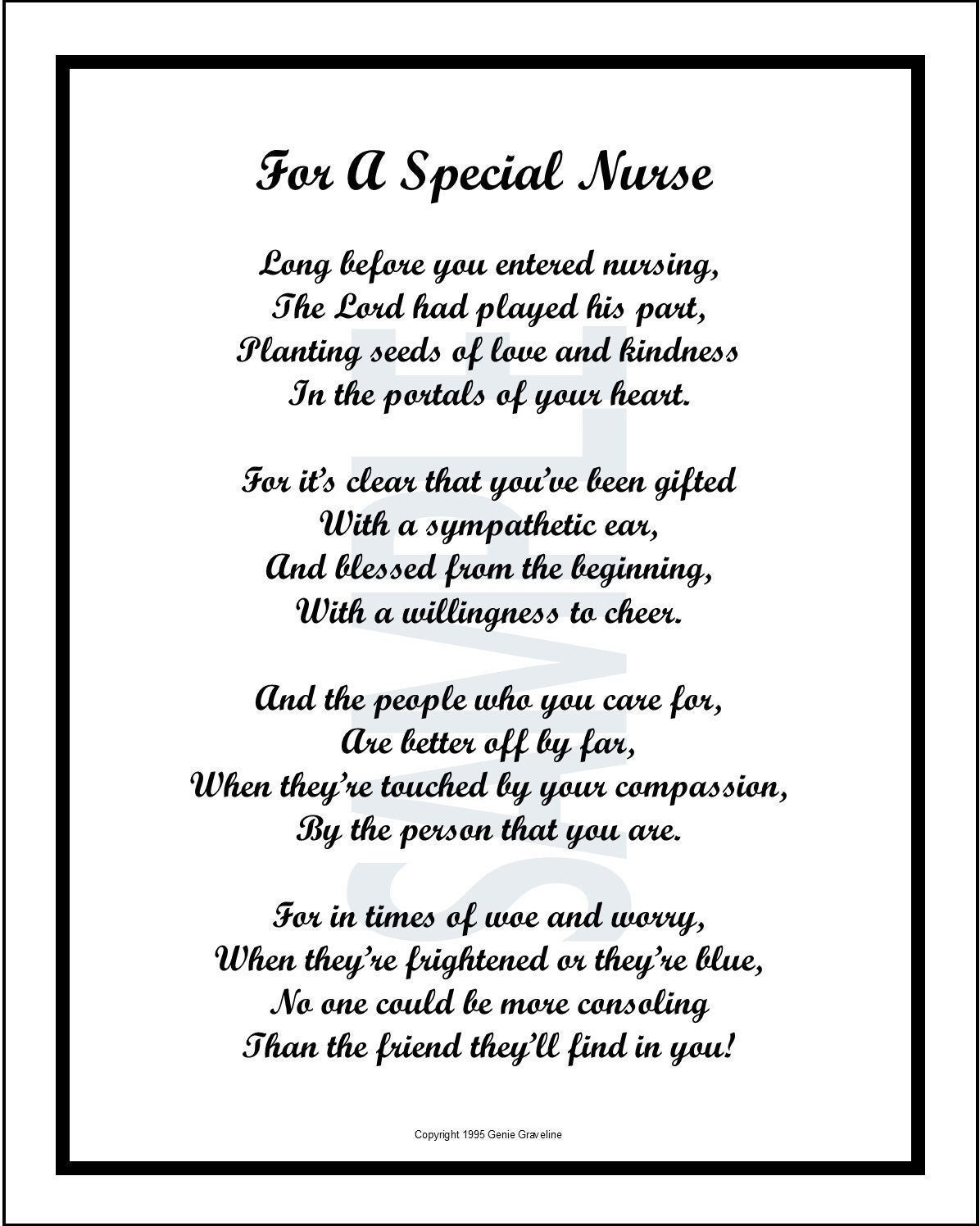 Being A Nurse Poem