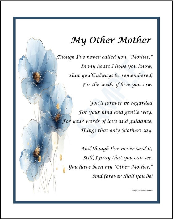 Poesia per la mamma, alla mia mamma, regalo stampabile per la mamma, regalo per la festa della mamma, biglietto d'auguri, fiori rosa, download digitale immediato - Italia