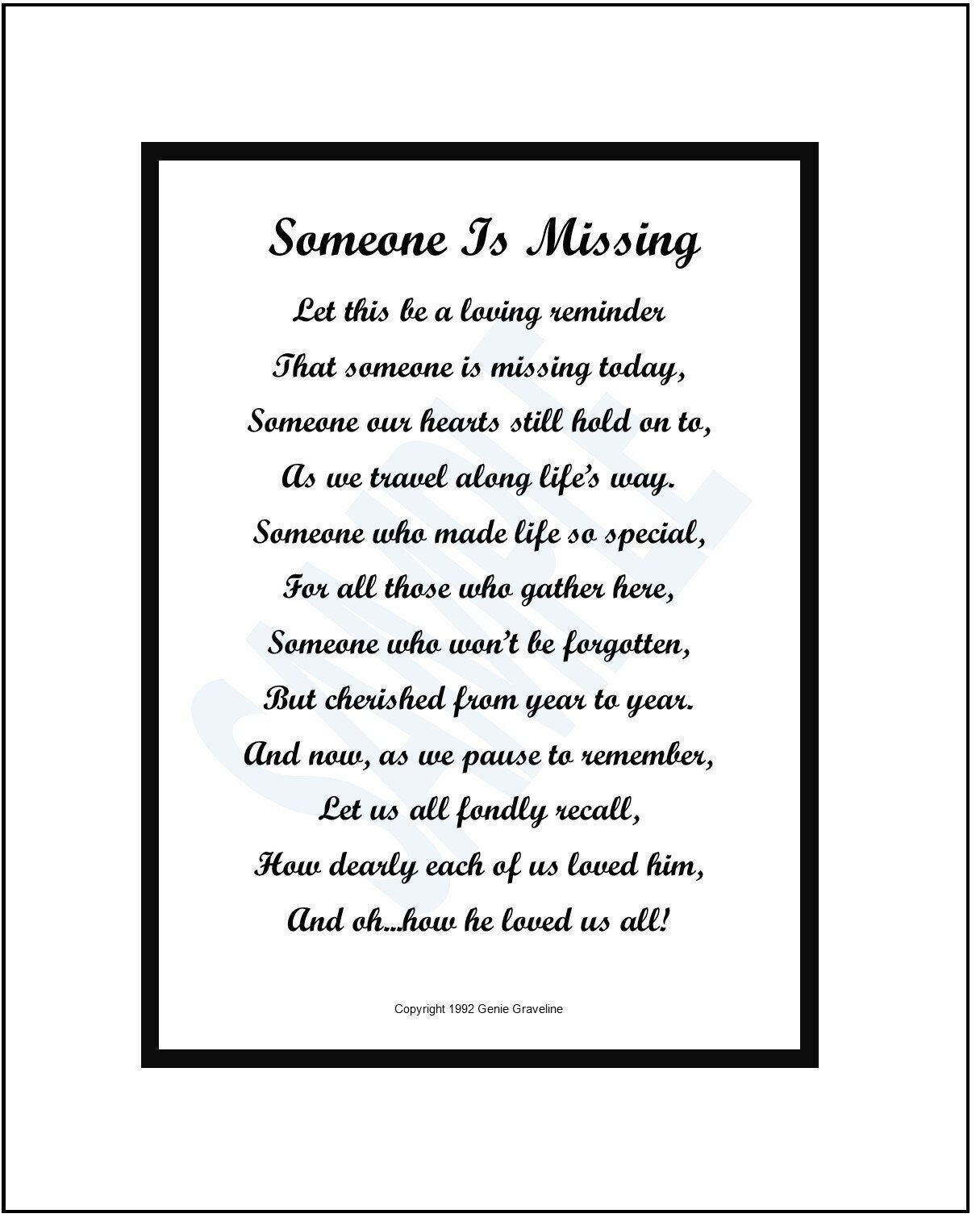 Father Husband Condolence Poem, DIGITAL DOWNLOAD, Brother Son Sympathy