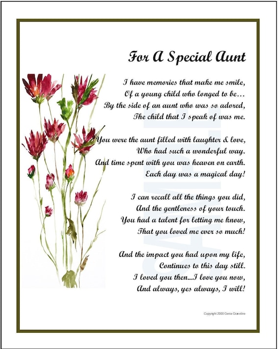 special-aunt-gift-digital-download-aunt-poem-verse-print-etsy