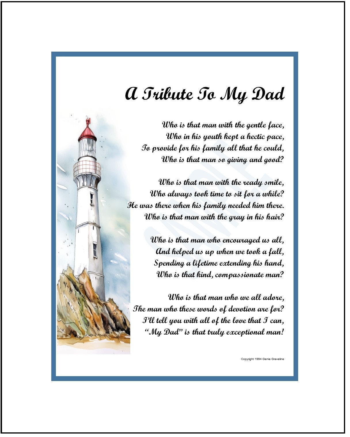 Poem For Dad’s Birthday, DIGITAL DOWNLOAD, Dad Poem Verse Print Saying, Dad’s 70th 80th 90th Birthday, Dad Father Gift Present Thank You,