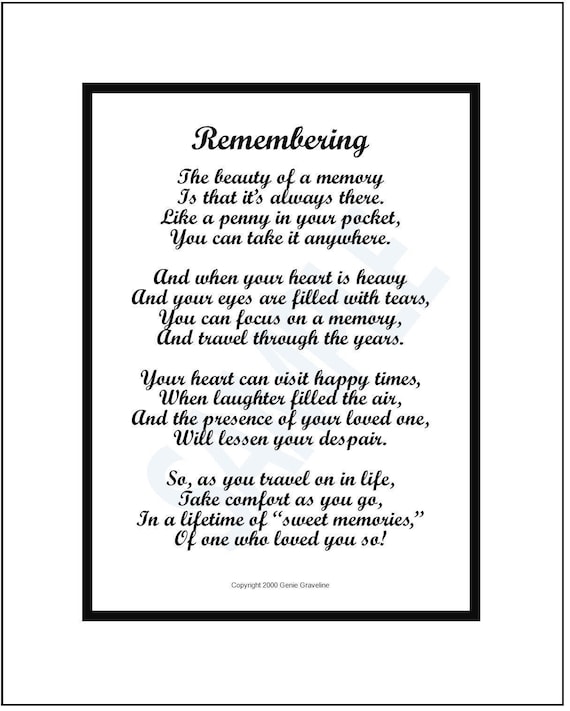 Bereavement Poem DIGITAL DOWNLOAD Bereavement Gift Etsy Ireland