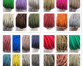 curtain cord/_ 1 meter 5 mm 3 ply purple and gold twist rope