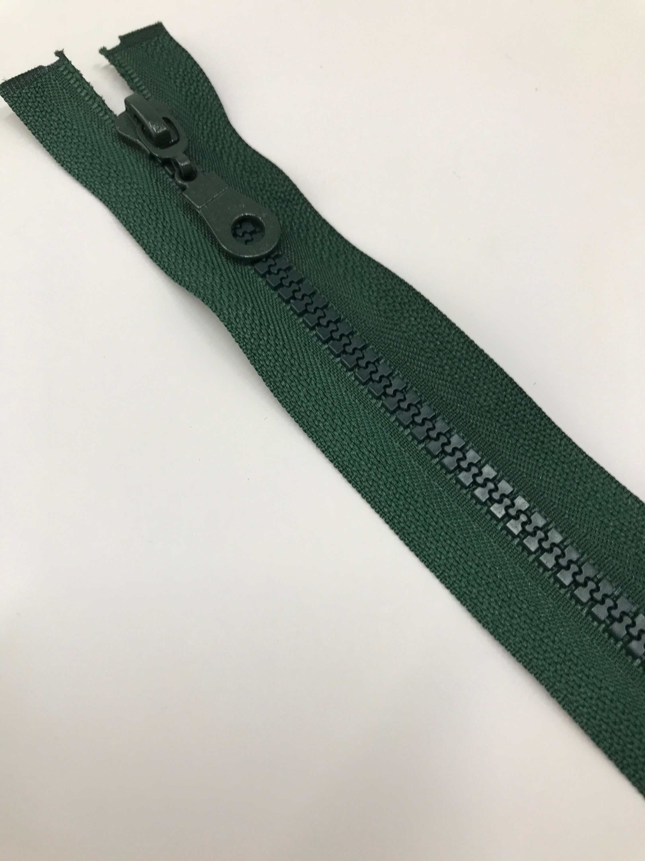 EMERALD GREEN COLOUR Open ended chunky zip 4 cm to 80 cm Etsy
