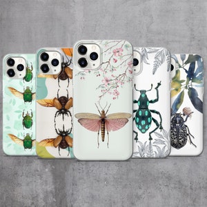 Bug Insect Phone Case Cover voor iPhone 16 Pro, 15, 14, 13, 12, 11, Google Pixel 9, 8, 7A, 6A, Samsung S24 Ultra, S23, S22