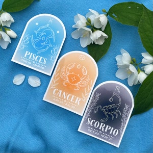 Pegatinas de Astrología / Abrigo Brillo / Signos del Zodíaco / Capricornio Acuario Piscis Aries Tauro Géminis Cáncer Leo Virgo Libra Escorpio Sagitario /