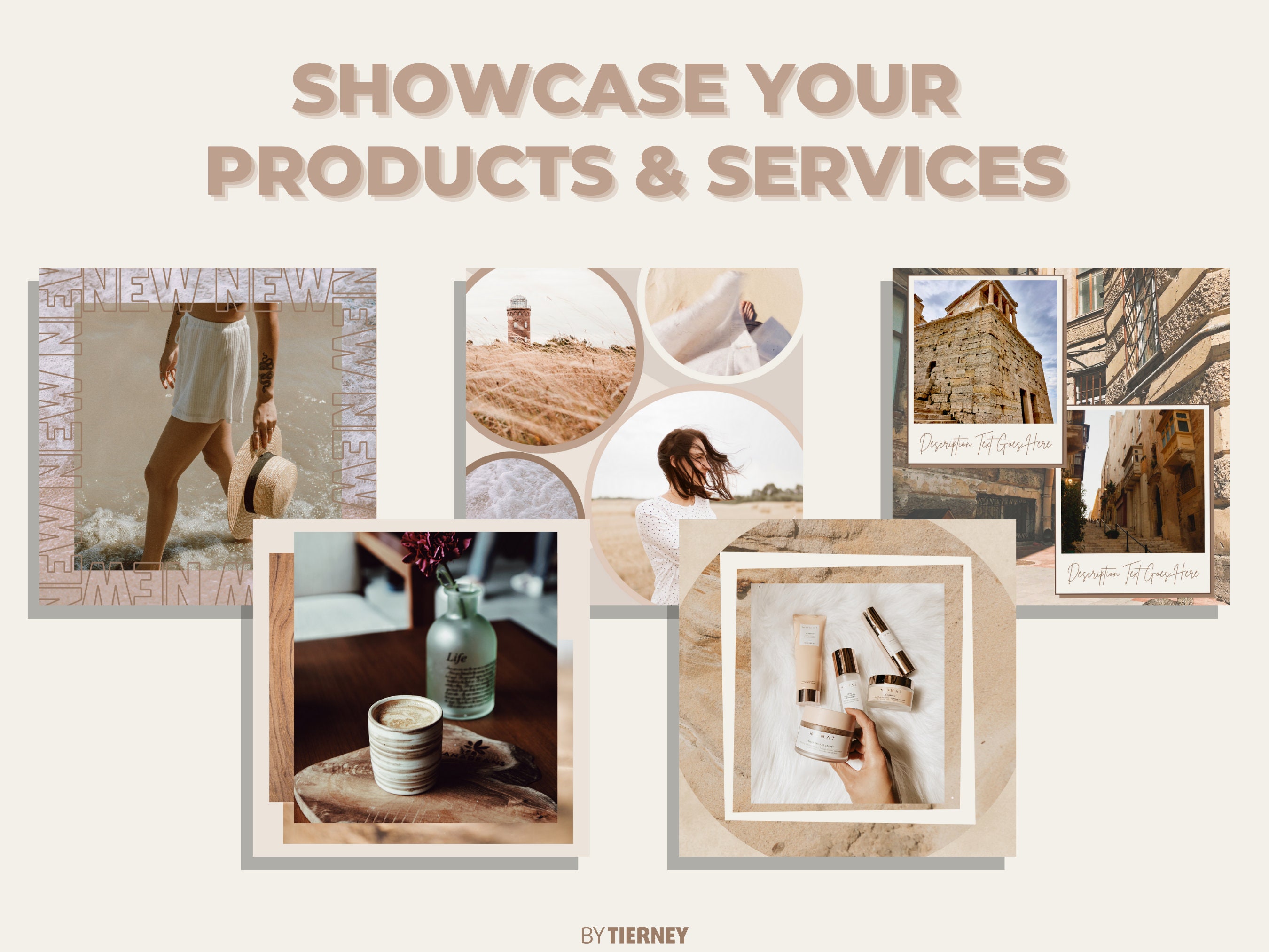 40 Neutral Instagram Templates for Canva IG Template Bundle Minimal ...