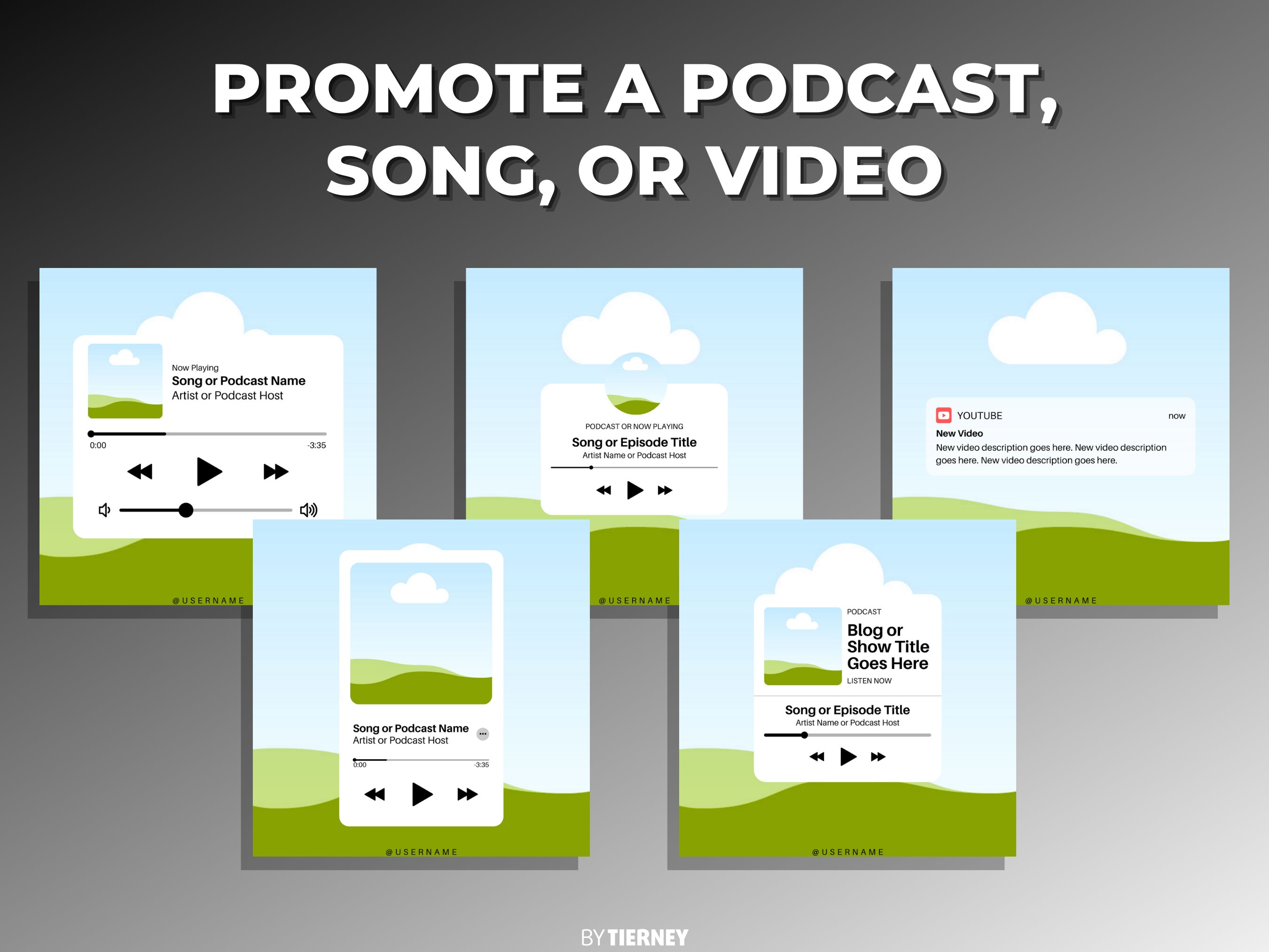 50 Instagram Notification Post Template Bundle for Canva | Social Media ...
