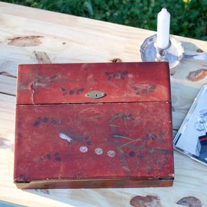 Antique French Writing Desk Travel Writing Chinoiserie Hand decor